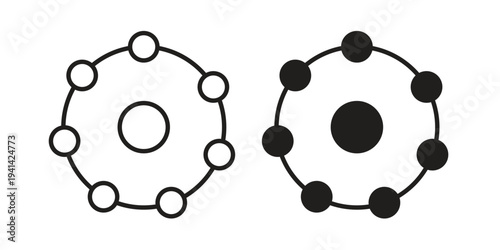 Antioxidant icon. Black and White Vector Illustrations. line icon vector pictogram