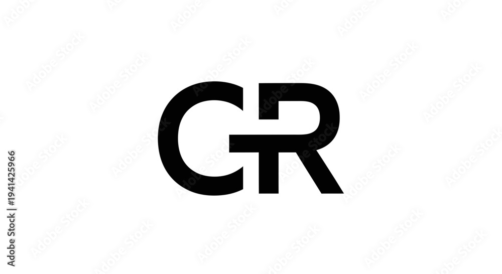 Obraz premium Modern Monogram CR Logo Design Element on Transparent Background