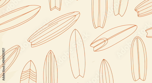 Collection of surfboards in various shapes and sizes, ready for the waves.