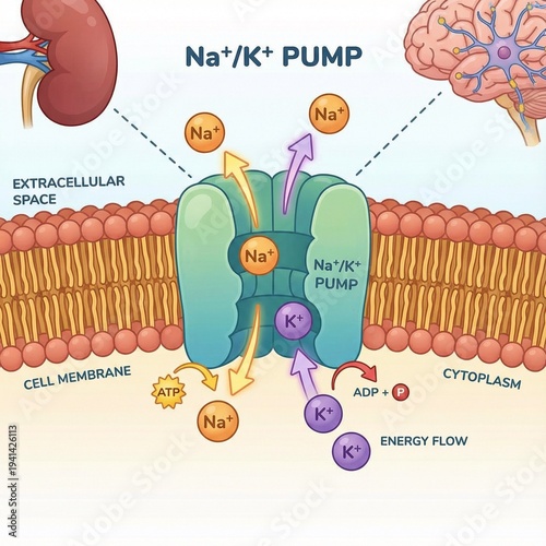 The Sodium-Potassium Pump Essential Cellular Mechanism of Ion Transport and Energy Conversion for Vital Physiological Functions