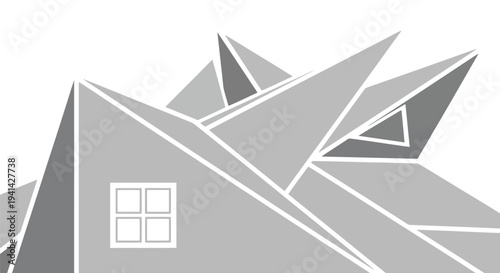 Abstract Geometric Shapes with Window Detail Keywords: abstract, geometric, shapes, architecture