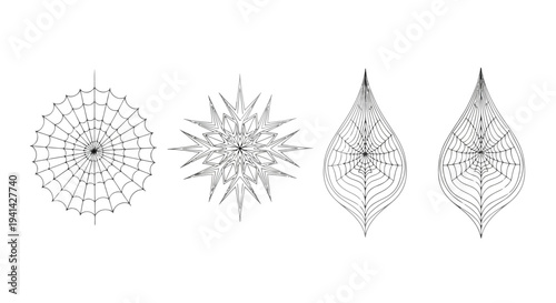 Abstract Geometric Shapes Line Art drawing