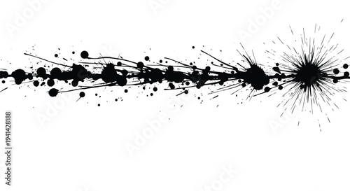 Black Ink Splatter and Splashes Border paint