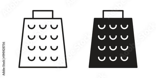 Cheese grater icon. Black and White Vector Illustrations. line icon vector pictogram