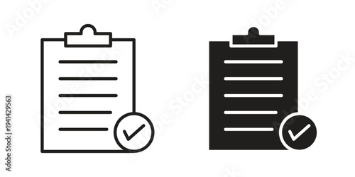 Compliance icon. Black and White Vector Illustrations. line icon vector pictogram