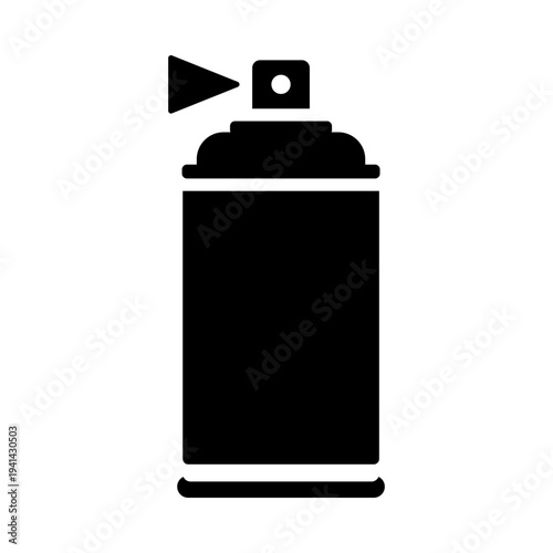 Spray can icon, symbolizing aerosol spray paint, graffiti art, and pressurized spray products used for painting, cleaning, or personal care.