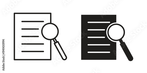 Defining icon. Black and White Vector Illustrations. line icon vector pictogram