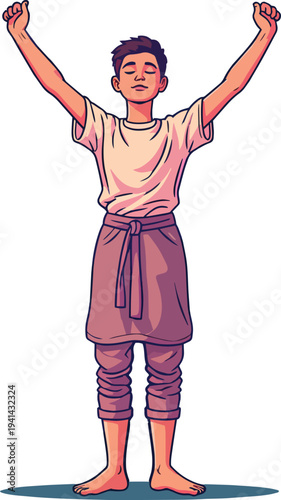  meditazione, relax, yoga, uomo, donna, vettoriale, illustrazione,