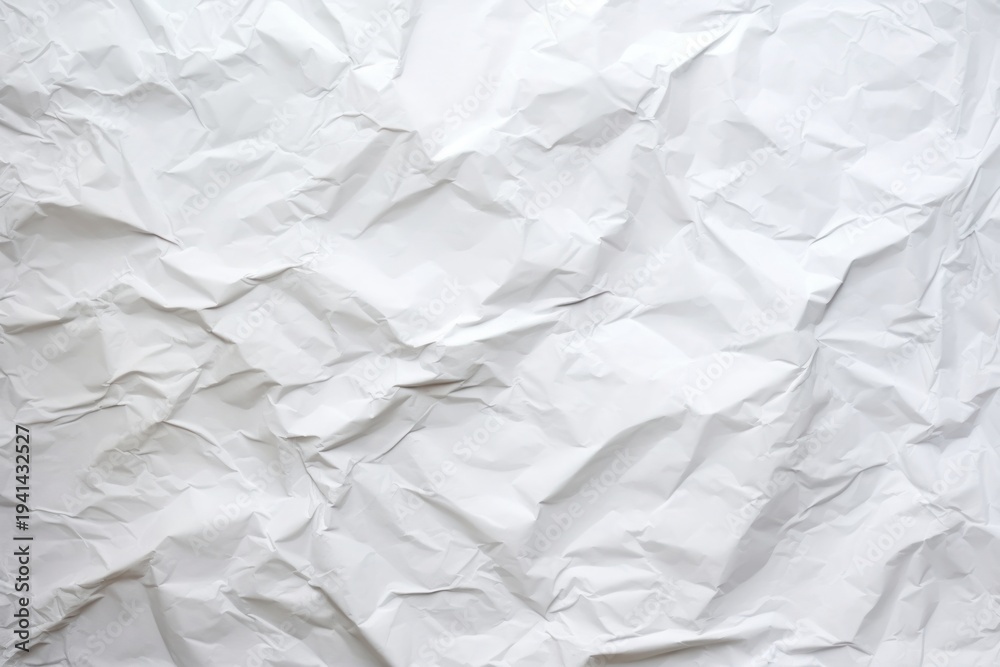 Fototapeta premium White blank crumpled and creased paper white backgrounds textured.