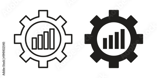 Efficiency icon. Black and White Vector Illustrations. line icon vector pictogram