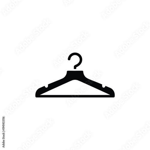 Solid fill of a black fitting room hanger clothing
