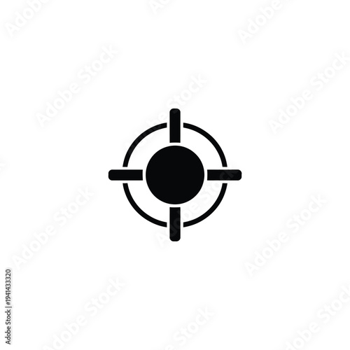 Solid fill of black focus crosshair target