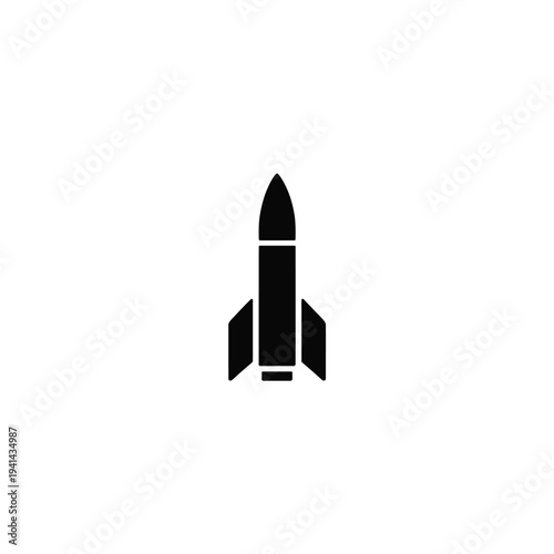 Solid fill of black launch rocket space
