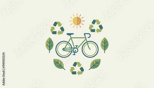 Eco friendly transportation with a bicycle