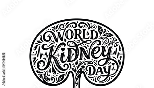 World kidney day awareness illustration