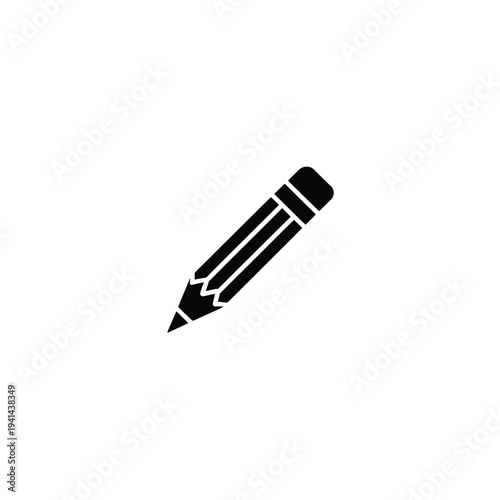 Solid fill of a black pencil on a white background