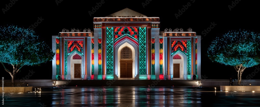 Obraz premium The sultanate of oman glows with pride and joy for its 2023 celebration event