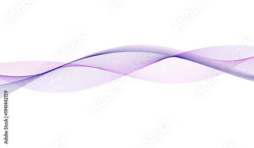 A purple wave abstract soft gradient flowing wavy smoke lines isolated on transparent background. 