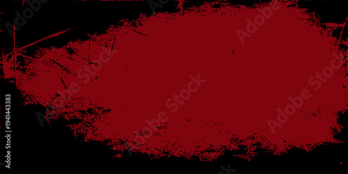 Red and black grunge background with distressed paint brush stroke texture, urban dark aesthetic banner design