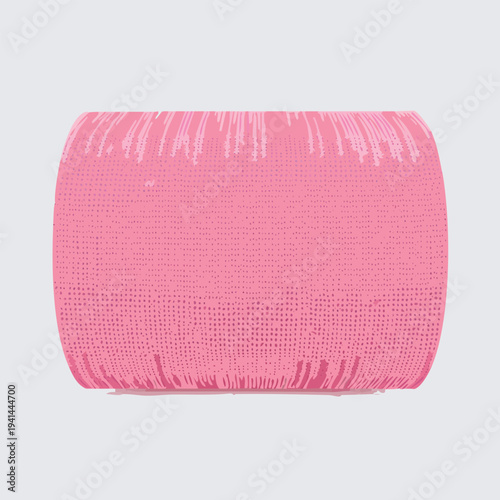 pink towel isolated on white