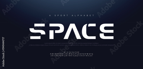 Sport modern italic alphabet fonts and number. Typography, abstract technology, fashion, digital, future creative logo font. vector illustration