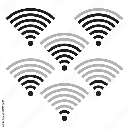 Wi Fi icon. Wireless signal symbol. Network zone Vector. Internet access sign.
