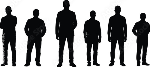 Collection of men and women sitting and lying down in various relaxed poses silhouette vector illustration isolated on white background for graphic design projects