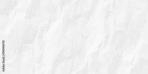 White crumpled paper texture background, minimalist wrinkled parchment surface with subtle shadows for design and mockup