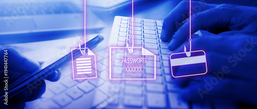 cyber crime phishing mail , security awareness to protect important data hacking