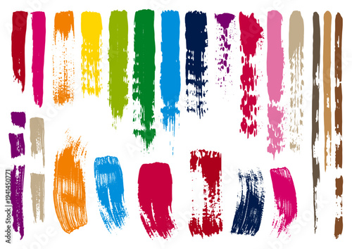 Illustrations vectorielles de traces de peinture