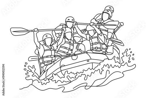 Extreme River Rafting Sport