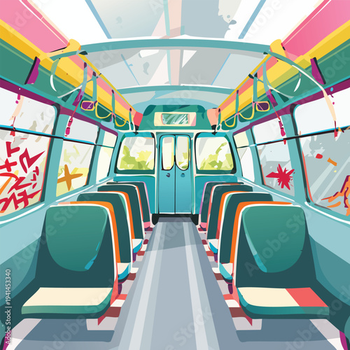 subway train in motion