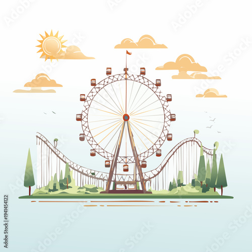 ferris wheel in the city