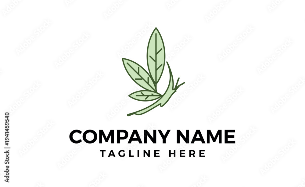 Fototapeta premium Cannabis icon logo design concept
