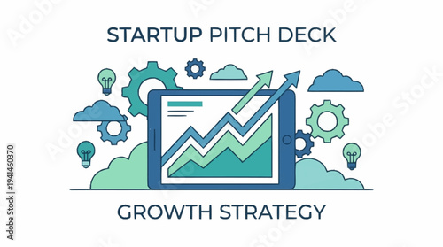 Startup Pitch Deck Growth Strategy Infographic Elements.