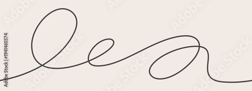 Line Squiggle Cable in Minimalist Style. Abstract Squiggle Line Vector with Curvy Loops and Twists. Continuous Doodle Curves Seamless Pattern for Banner and Background.