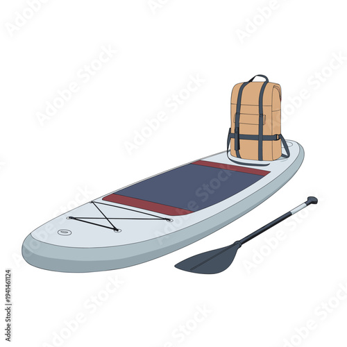 Folded SUP Board with Paddle and Pump