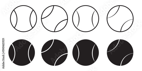 Tennis ball icon. Line and Silhouette Icon Set. tennis ball vector icon set pictogram. Green and black Tennis Ball Icon set. Abstract Tennis Ball Icon Pack – Modern Sports Vector. tennis ball icon 