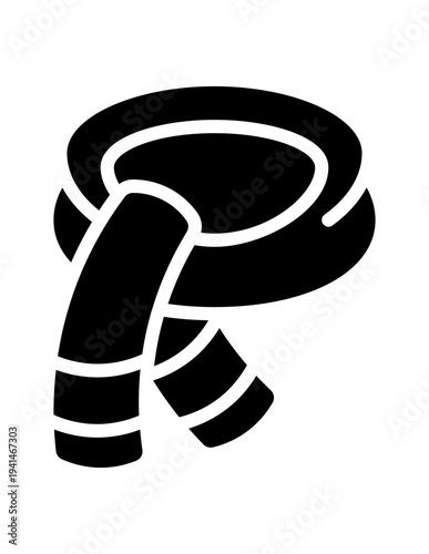 black scarf glyph icon illustration vector