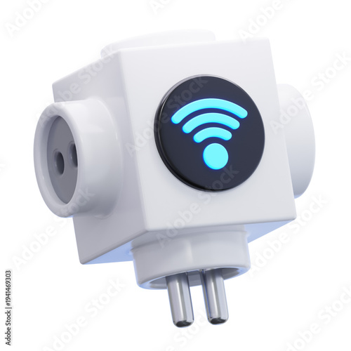 Smart Wi-Fi Plug Adapter with Multiple Sockets and LED Indicator