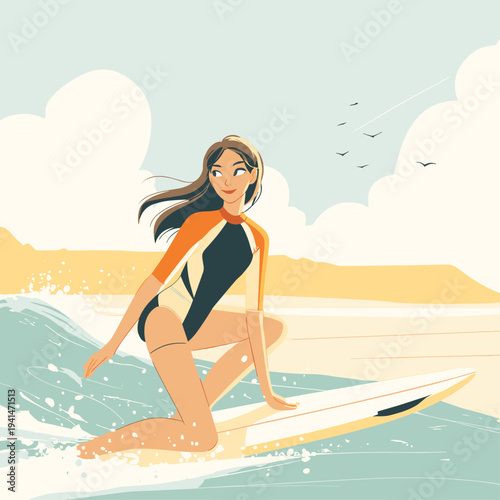 Sunrise Surfer Wearing UV Rashguard