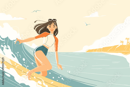 Sunrise Surfer Wearing UV Rashguard