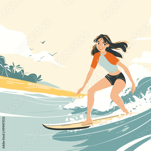 Sunrise Surfer Wearing UV Rashguard