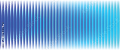 Abstract vertical blue light bar pattern background with glowing cyan center, creating a vibrant digital sound wave or equalizer effect, isolated on