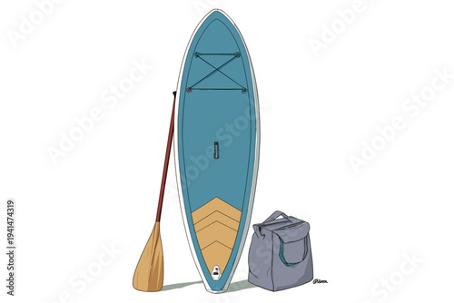 Folded Inflatable SUP Board with Accessories