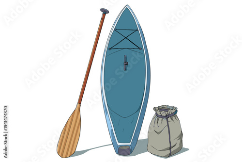 Folded Inflatable SUP Board with Accessories
