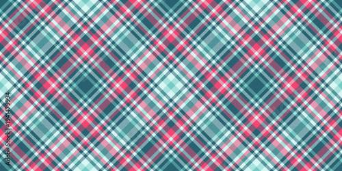 Drapery background plaid textile, linen pattern seamless texture. Oriental vector check fabric tartan in cyan and light colors.