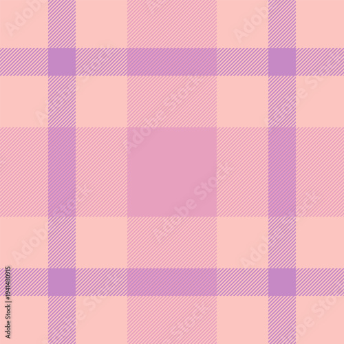 Valentine vector seamless pattern, give texture check fabric. Nyc textile background plaid tartan in light and pink colors.