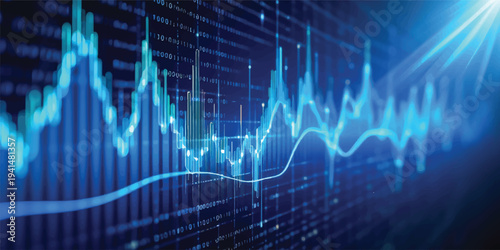 Abstract medical heartbeat monitor screen featuring a blue sound wave background loop with an EKG pulse line and cardiogram graph for healthcare and technology business illustrations