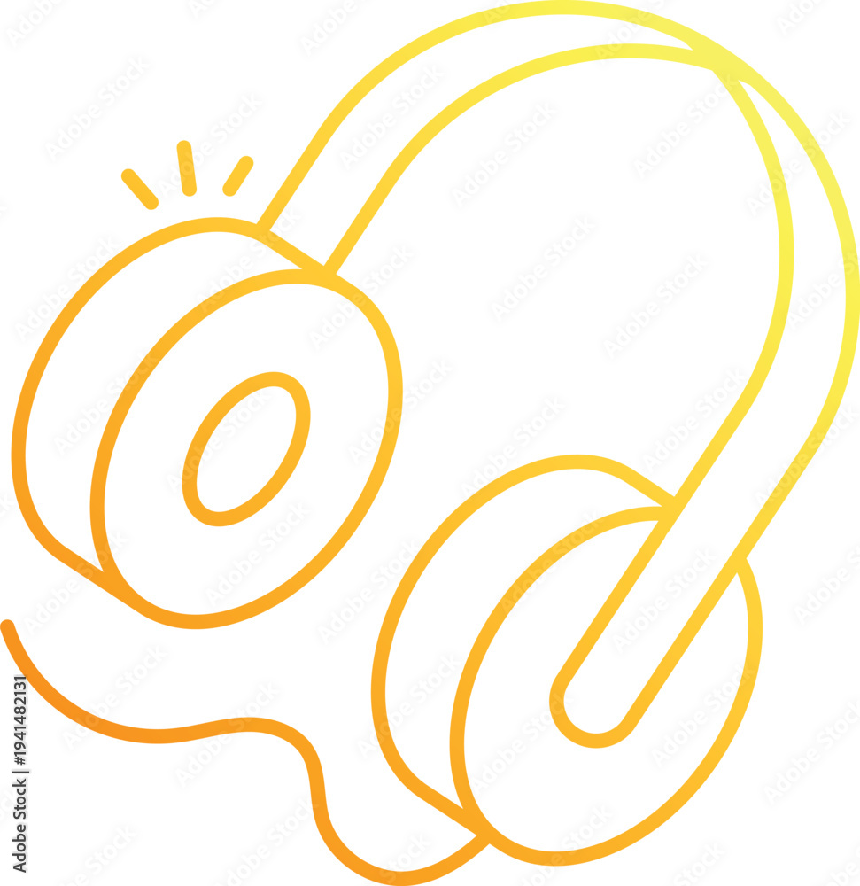 Obraz premium Headphones vector icon